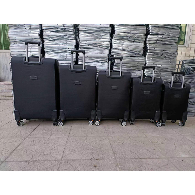 5pcs luggage set Wholesale New arrival good quality waterproof 600D Nylon and polyester soft luggage with removable wheel