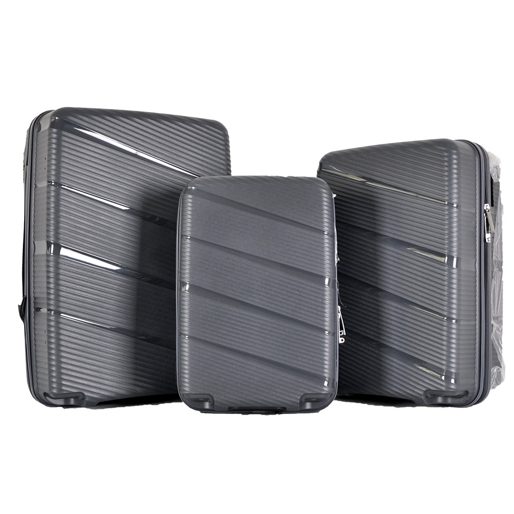 China factory wholesale PP 12pcs luggage set semi-finished luggage suitcase