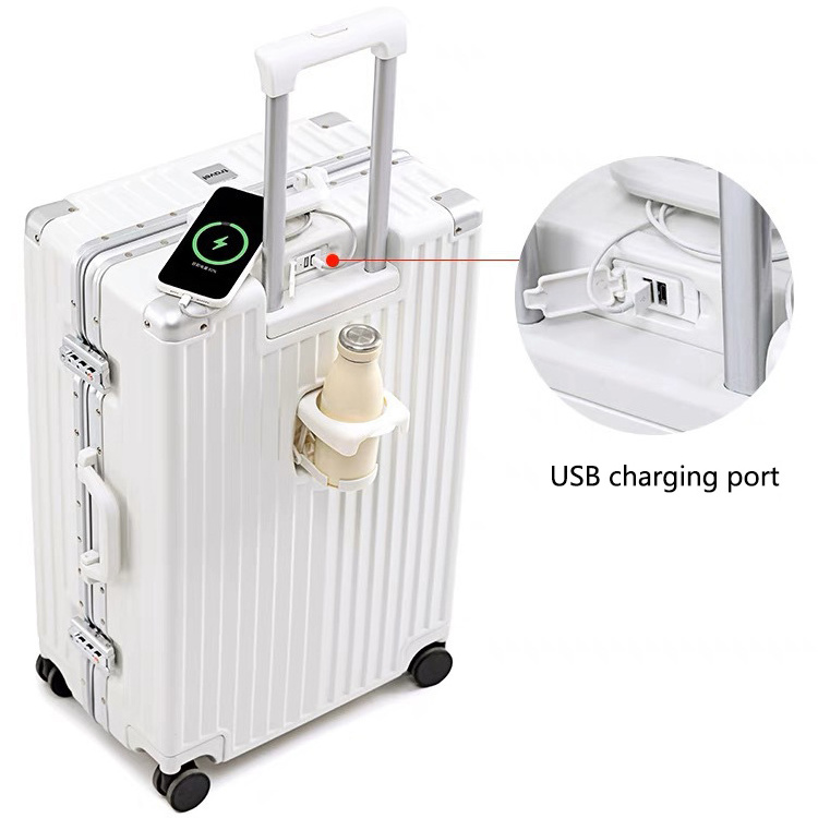 Luggage Manufacturer Luxury Aluminium Frame minion suitcase Business Airport Metal Trolley Luggage