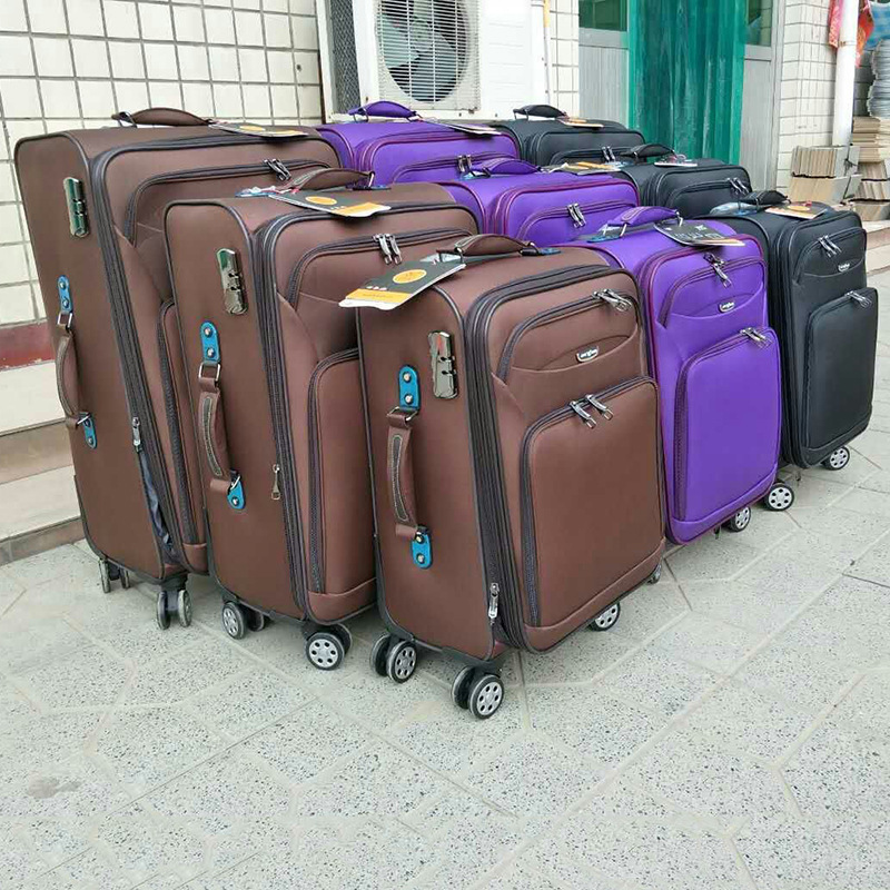 Large-capacity Oxford cloth material suitcase travel suitcase combination box silent spinner travel luggage set for men