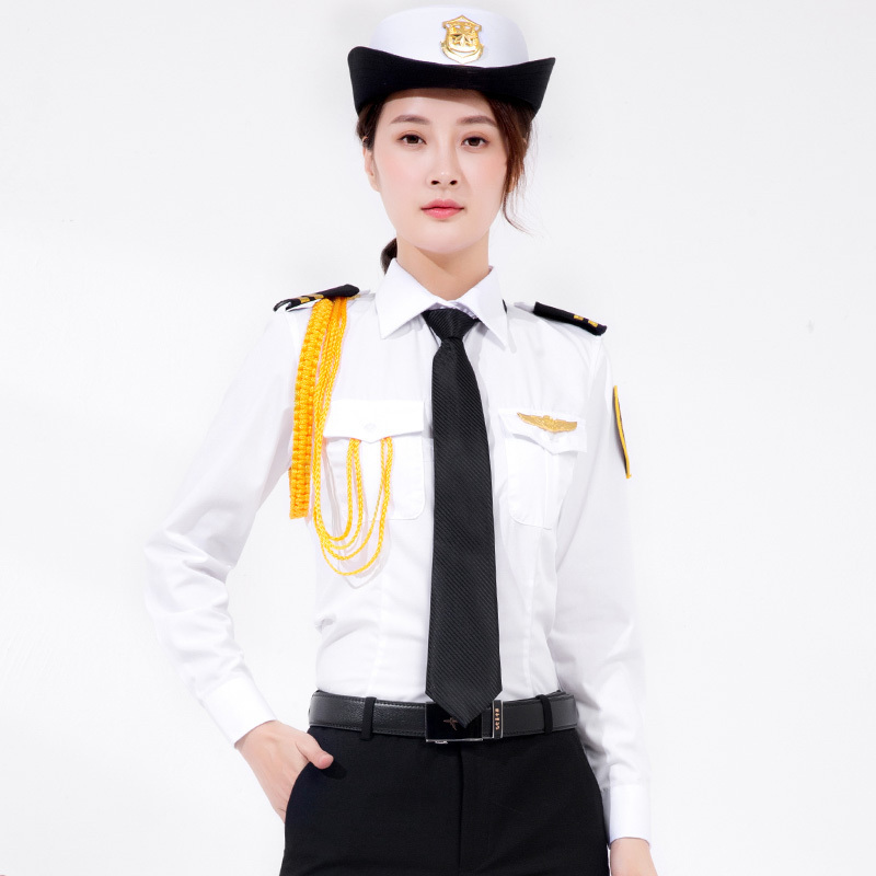 Long Sleeve Security Shirt For Woman Security Guard Uniforms