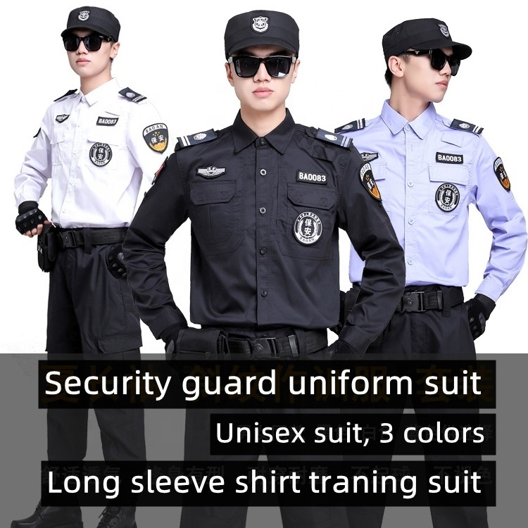 Hot Selling Customize Security Uniform Set Guard Security Guards Clothing Samples Security Guard Uniforms