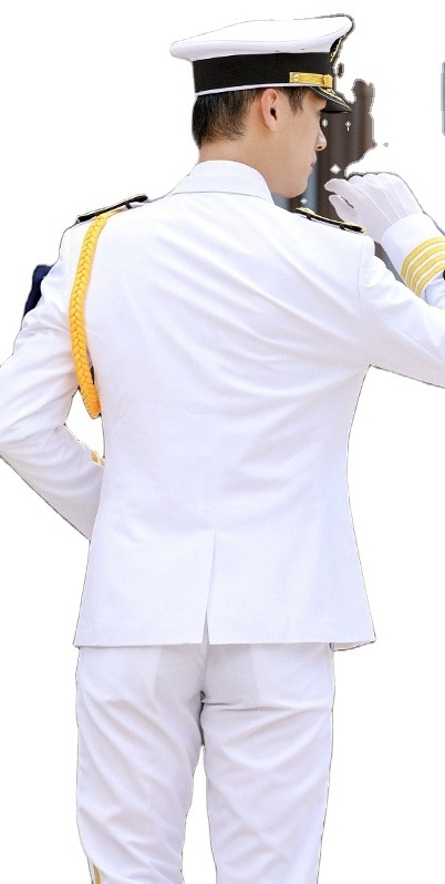 White Merchant Officer Uniform for Officers with Epaulets