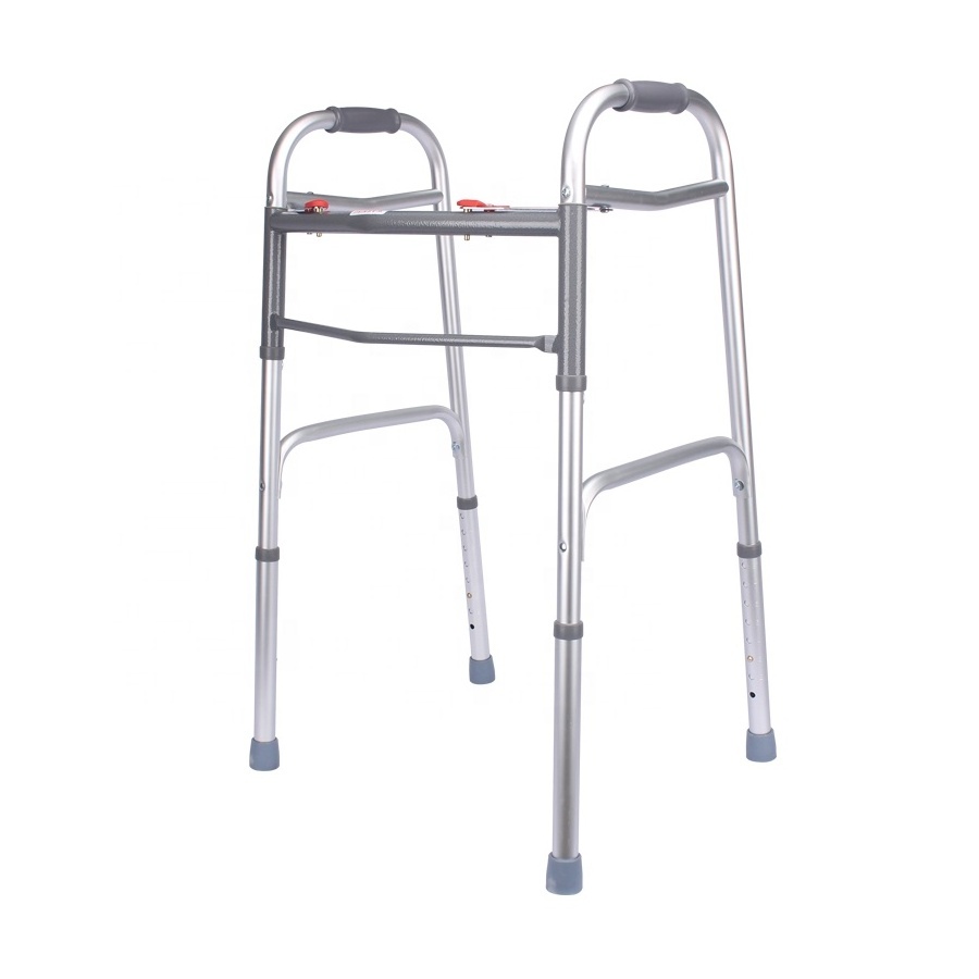 Adjustable Aluminum Walking Frame Standing Up Portable Rollator Walker For Adults Walking Aids For Disabled