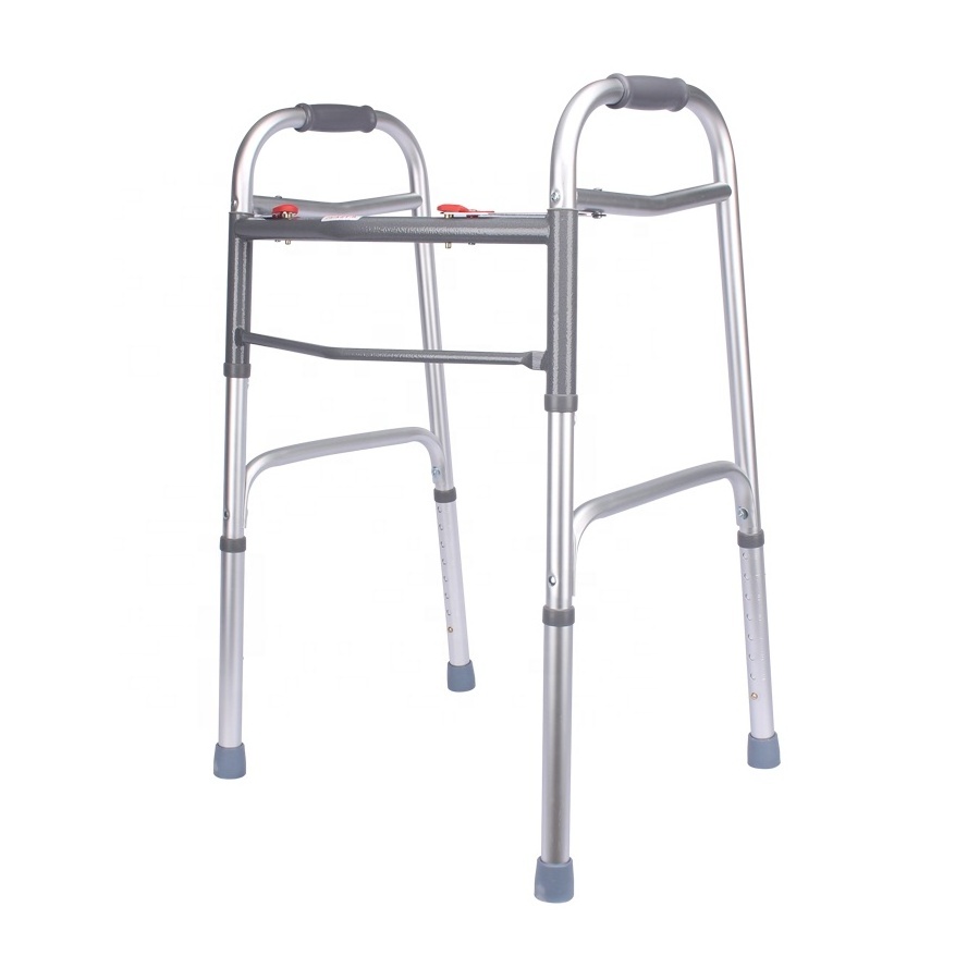 Adjustable Aluminum Walking Frame Standing Up Portable Rollator Walker For Adults Walking Aids For Disabled