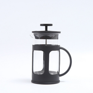 Hot Selling Portable Travel French Press Coffee Maker Glass French Press With BPA Free Plastic Flame