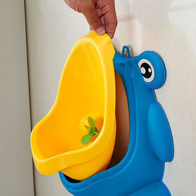 Cute Frog Design Plastic Cartoon Urinal For Boys, Portable Kids Cartoon Toilet For Toilet Training