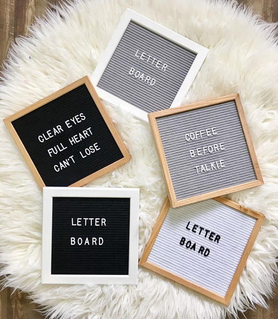 Home Decoration Changeable Letter Board, Custom Logo Felt Board, 10*10 Inch Felt Letter Board