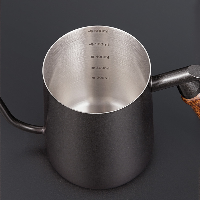 New Stainless Steel Easy Outdoor Camping Coffee Tea Pot Pour Over Coffee Kettle Black Gooseneck Kettle