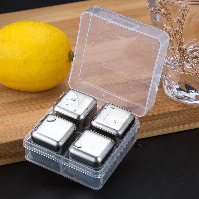 Recyclable Stainless Steel  Stones Stainless Steel Wine Ice Cubes