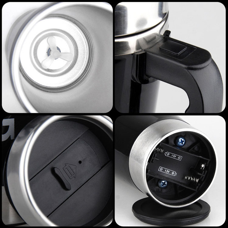 Wholesale Automatic Electric Stainless Steel Coffee Mixing Cup Self Stirring Mug Drinking Cup