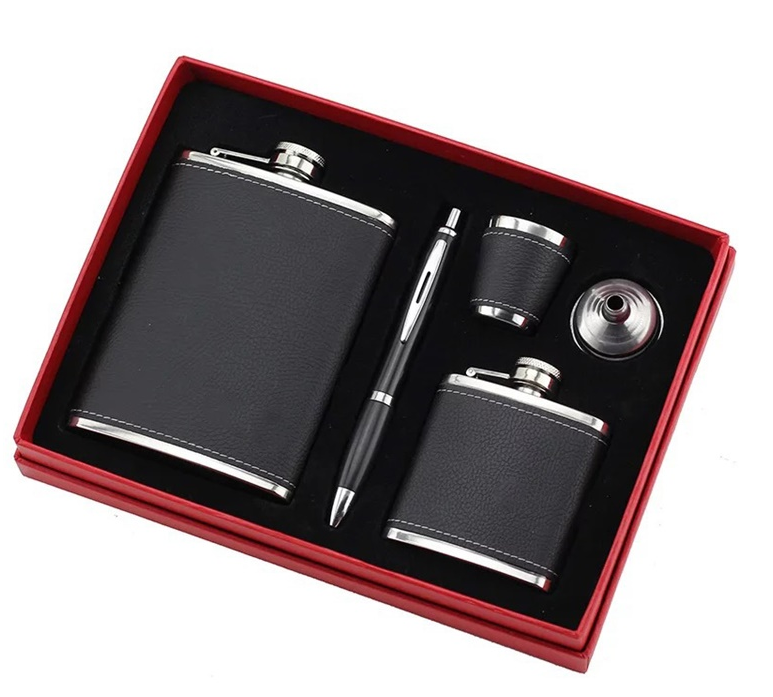 304 stainless steel 9oz hip flask black powder coated whisky hip flask with customization