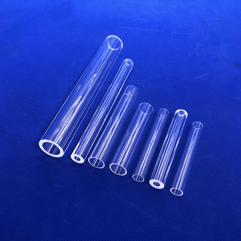 qtransparent uartz tube for tube furnace quartz glass tube price