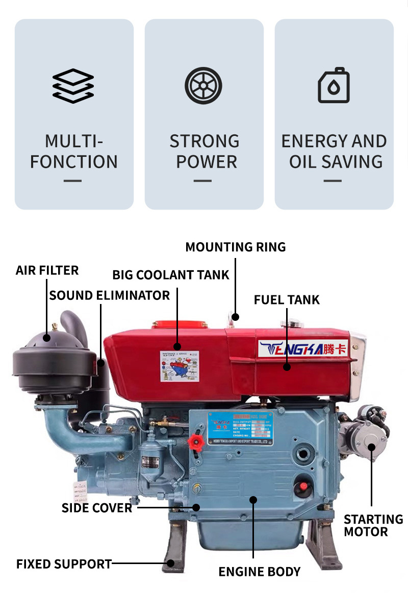 Jiangdong Diesel Engine ZH1120 ZH1115 ZH1110 chinese Water Cooling z170f v twin mini Single Cylinder Diesel Engine 12hp 20 hp