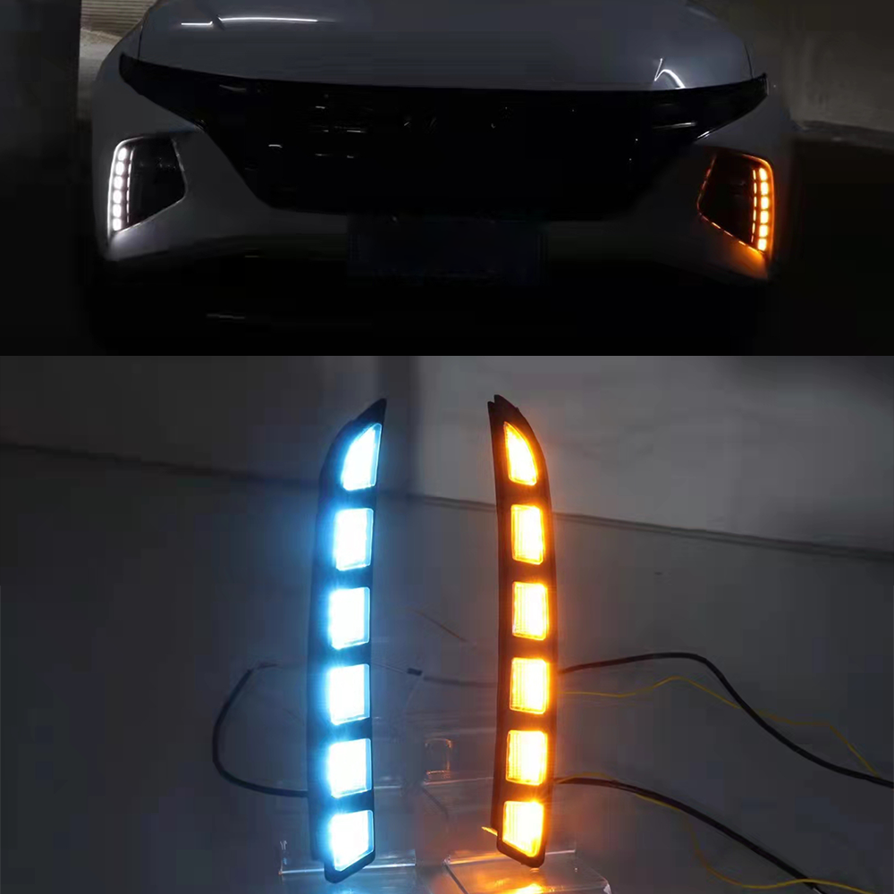 Auto Daytime Running Light LED DRL Front Foglight Head Fog Lamp Body Kit Upgrade Accessories For Hyundai Tucson 2021