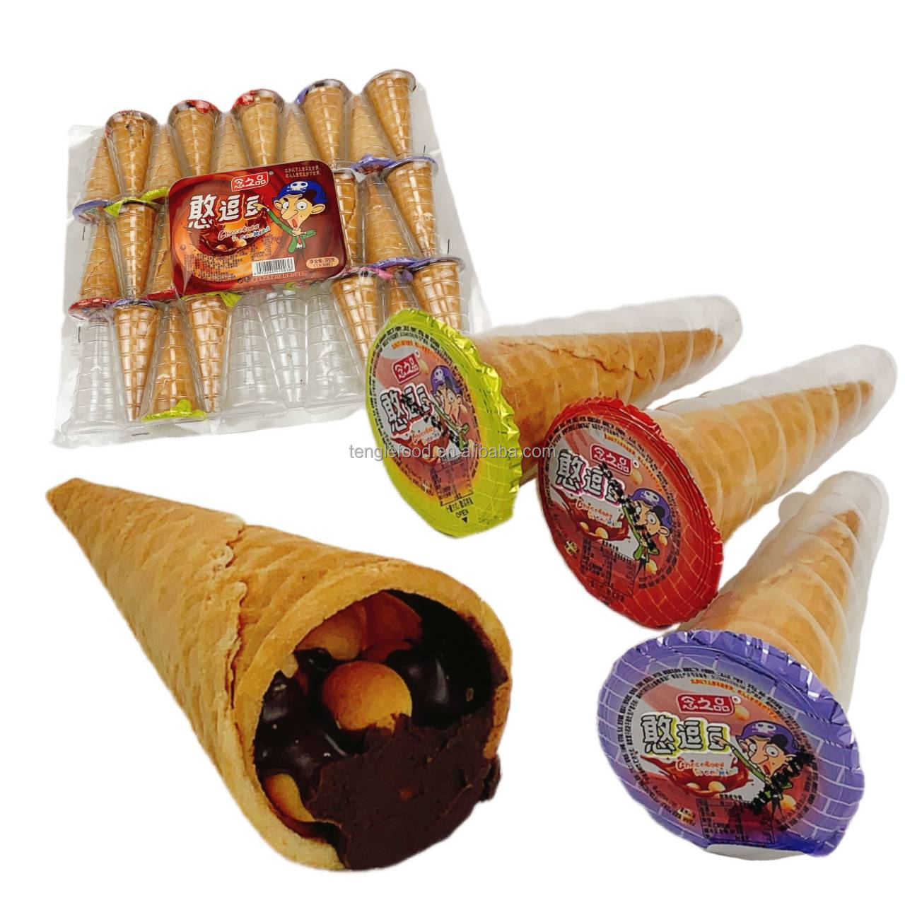 confectionery crispy Ball Biscuit Ice Cream Wafer Cone cup Chocolate