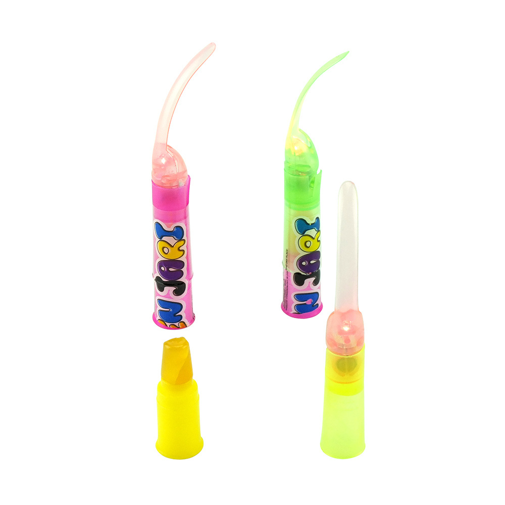 Colorful Light Up Finger nail Toy With Fruity Flavor Hard Sweet Candy Pin Pop Lollipop  for kids