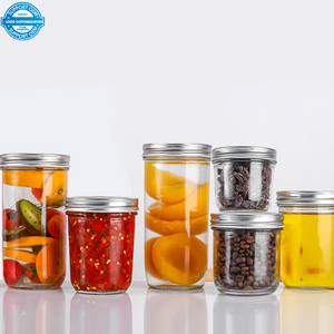 10oz 16oz 300ml 500ml Glass Mason Jars Storage Jars for Canning Food Jam Yogurt Juice Bubble Tea Cold Brew with Lids Straw