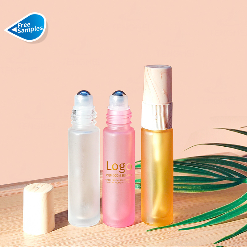 High Quality 8ml 10ml Skincare Essence Oil Roller Bottle Custom Clear Perfume Glass Roll On Bottles