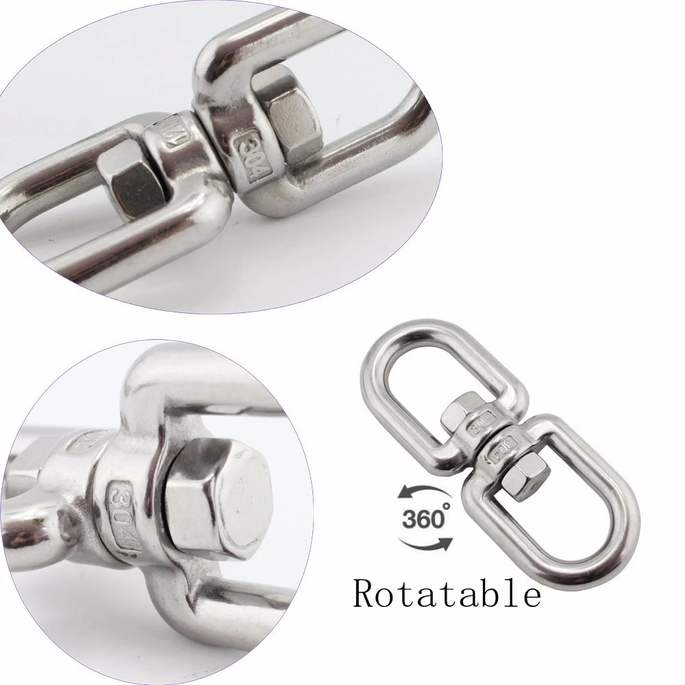 Stainless Steel Swivel Ring Durable Double Ended Swivel Eye for Swings