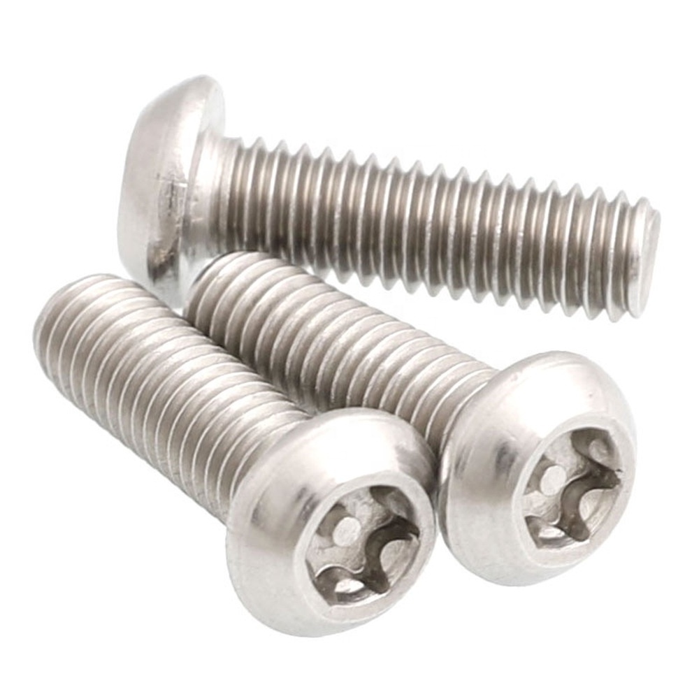 304 Stainless Steel Torx Round Pan Head With Pin Anti Theft Security Screws Six Lobe Button Head Tamper Proof Bolts