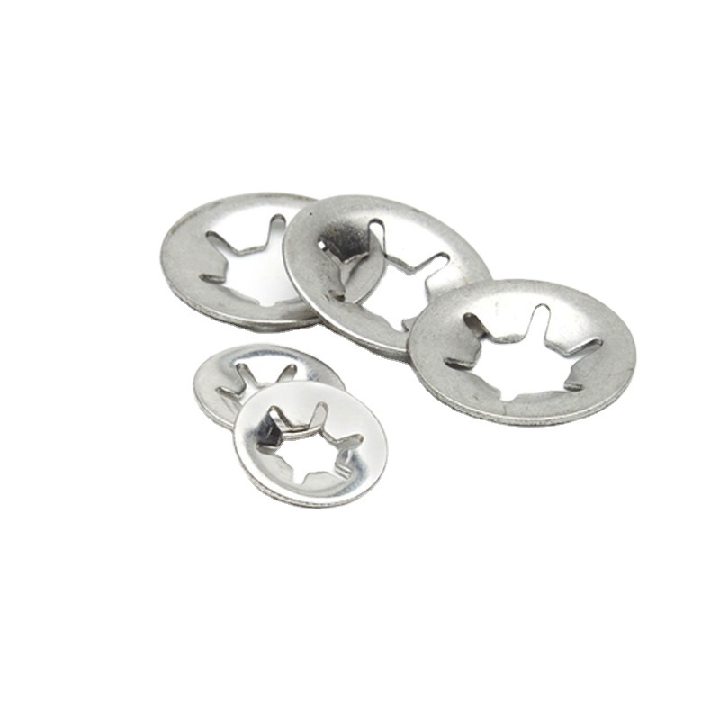 OEM manufacture stainless steel Star Push-On Retaining Locking Washer Clip Lock Clamp Starlock Washers Internal Tooth Washers