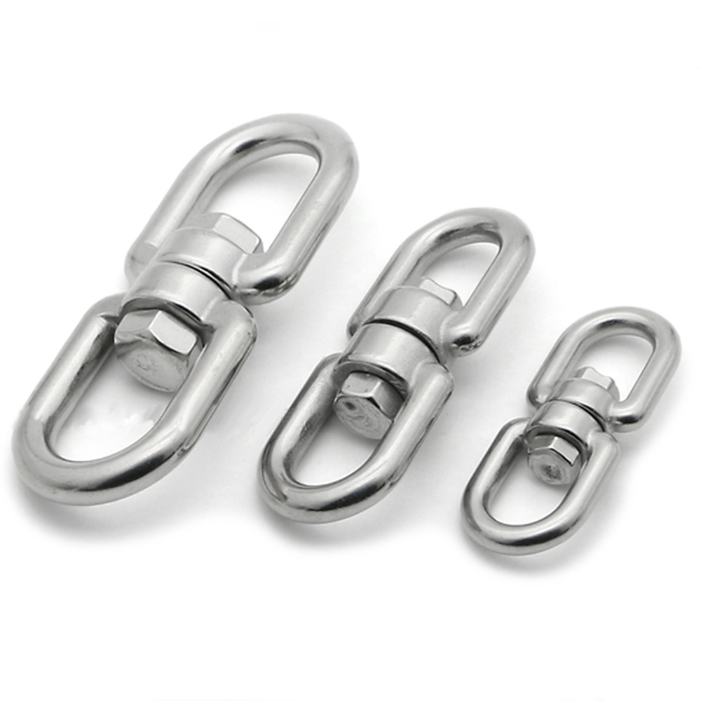 Stainless Steel Swivel Ring Durable Double Ended Swivel Eye for Swings