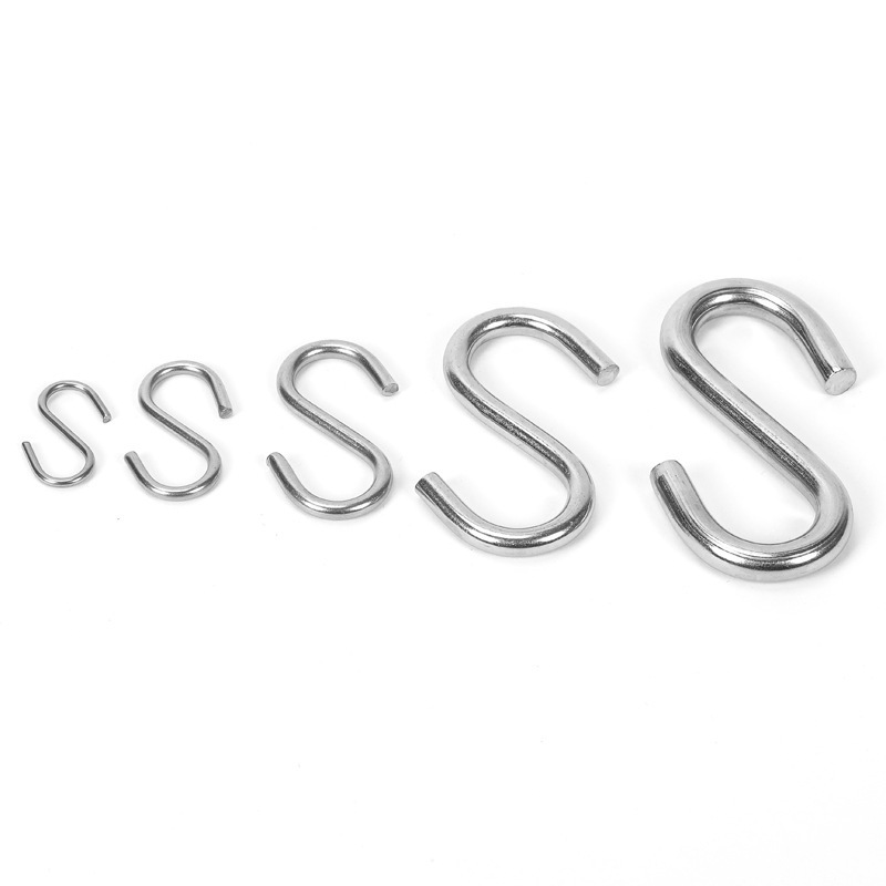 Marine Hardware Heavy Duty 304 316 Stainless Steel metal hammock S Shape Hook for Hanging