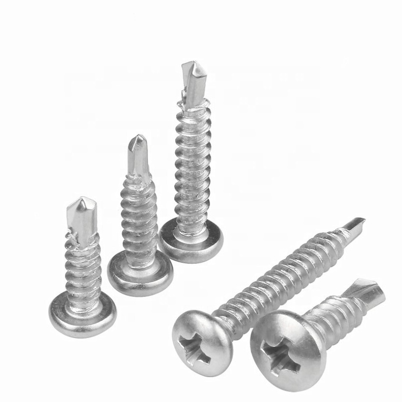 DIN7504N stainless steel Cross Recessed drill tail Pan Head self Drilling Screws