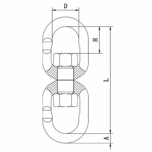 Stainless Steel Swivel Ring Durable Double Ended Swivel Eye for Swings