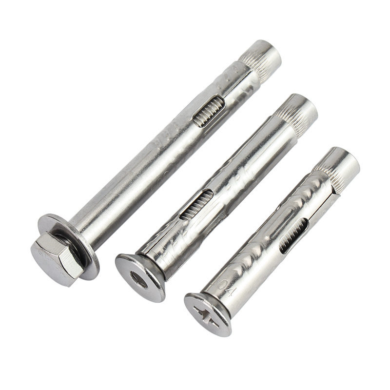 Flat Head Stud anchor bolt m12 drop in anchor wedges anchor for Block and Brick