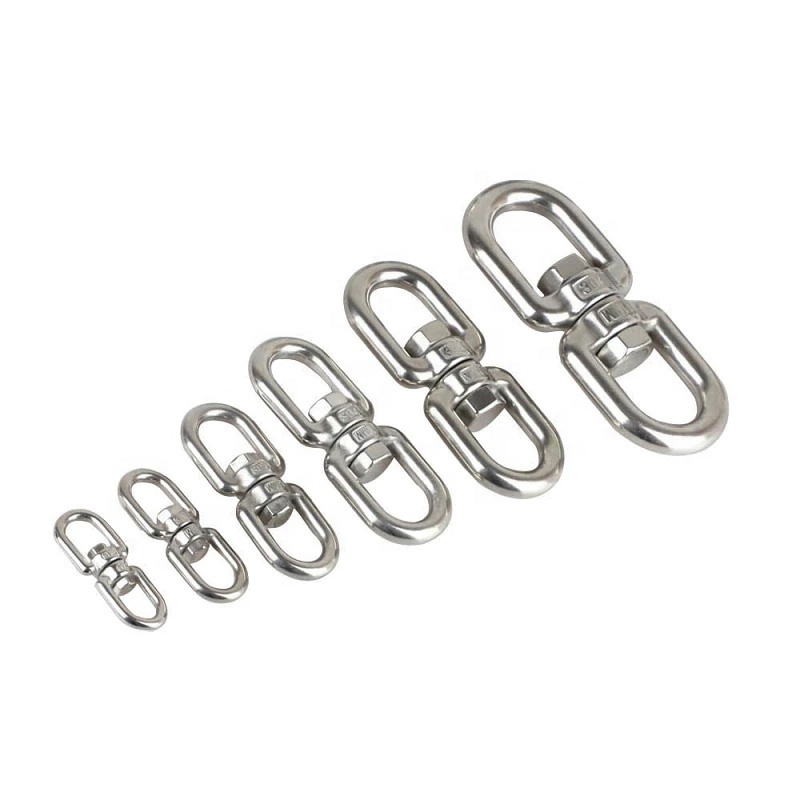 Stainless Steel Swivel Ring Durable Double Ended Swivel Eye for Swings