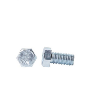 Fastener Blue White Zinc Plated Building Material Hex Head Bolts DIN931 8.8