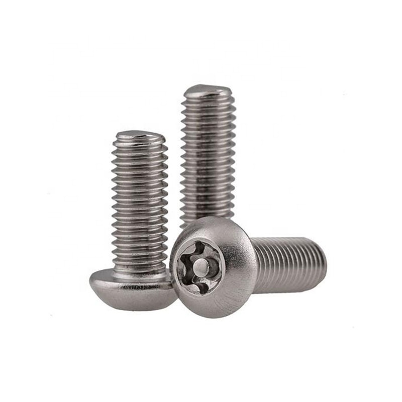 304 Stainless Steel Torx Round Pan Head With Pin Anti Theft Security Screws Six Lobe Button Head Tamper Proof Bolts