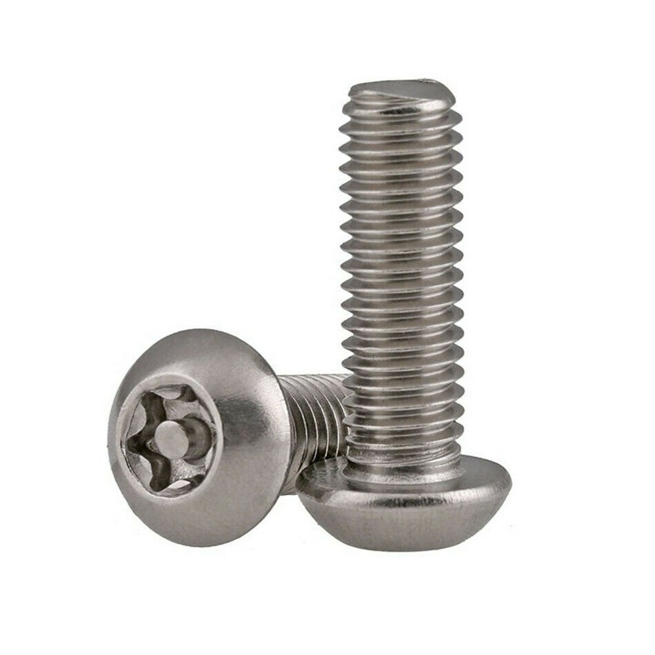 304 Stainless Steel Torx Round Pan Head With Pin Anti Theft Security Screws Six Lobe Button Head Tamper Proof Bolts