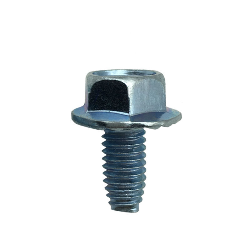 Supplier customized Cross recessed hexagon washer head triangular tooth lock hex flange screw