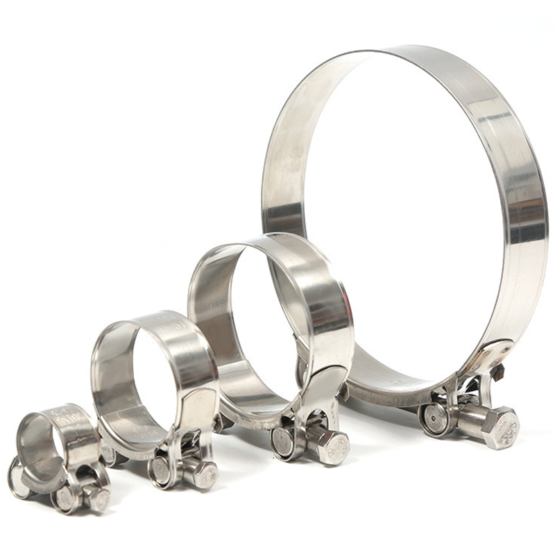 European Type Stainless Steel Single Unitary T-Bolt Heavy Duty  Water Pipe Hose Clamp