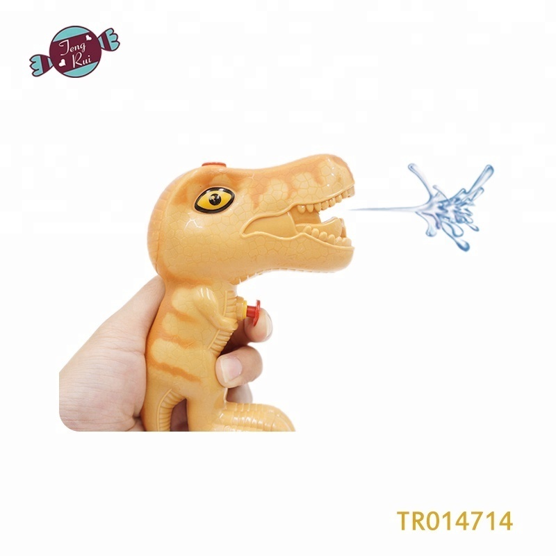 Funny outdoor Item Plastic Dinosaur Toy Water Gun With Candy Inside Candy Toy  for kids