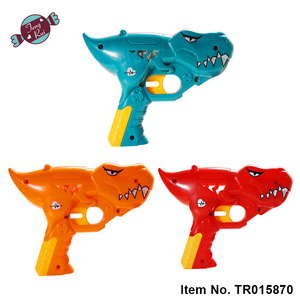 2022 best selling funny plastic dinosaur shape gun with lollipop and candy toys candy for boys and girls