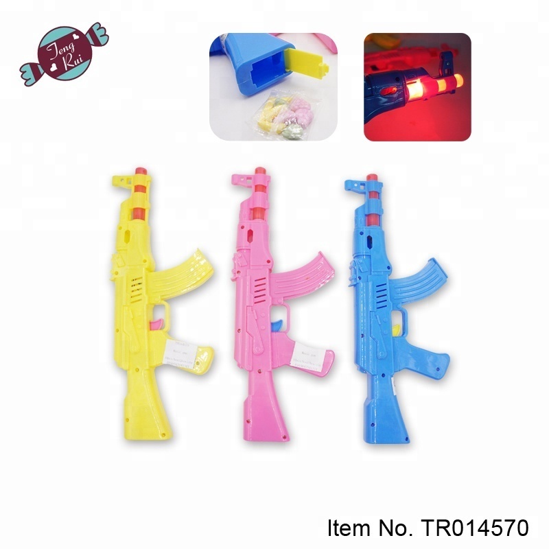 Plastic Candy Toy Gun With Music and Light Toy Candy surprise lovely sweet gift for kids