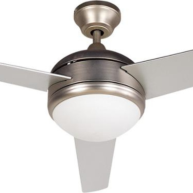 42 inch Modern Air Cooling Fan Hot-Selling Single Light Brushed Nickel Ceiling Fan with 3 Plywood Blades, include Wall Control