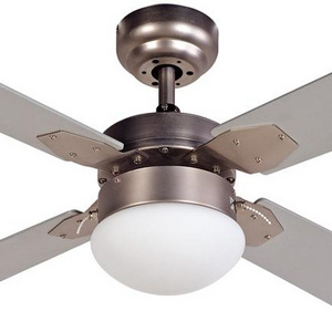 42 inch  Style Air Cooling Fan Decorative Brushed Nickel Ceiling Fan Light with 4 MDF Blades, include Pull Chain Control