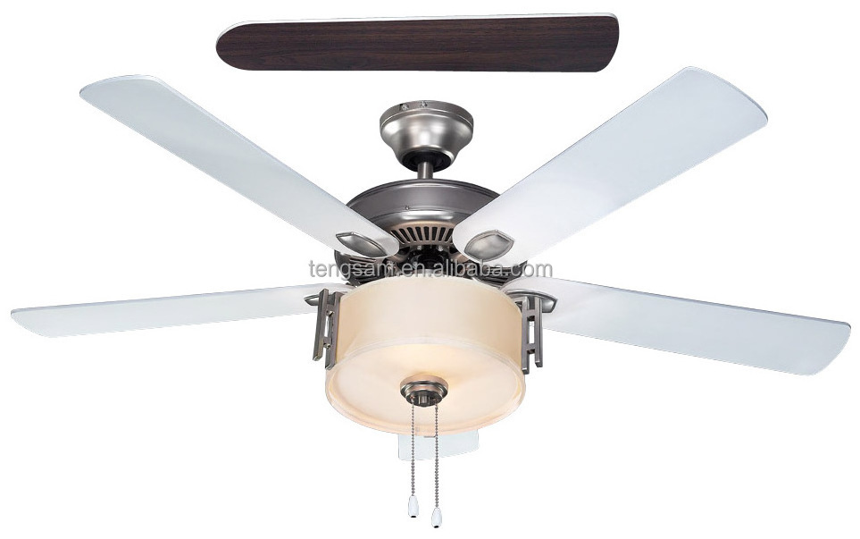 52 ceiling fan with light, remote control or pull chain control, hot sell