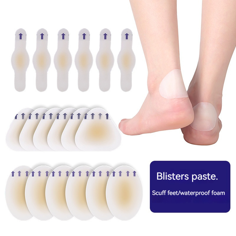 Foot Care Adhesive Waterproof Gel Hydrocolloid Heel Blister Cushioned Bandages Heel Sticker Pads