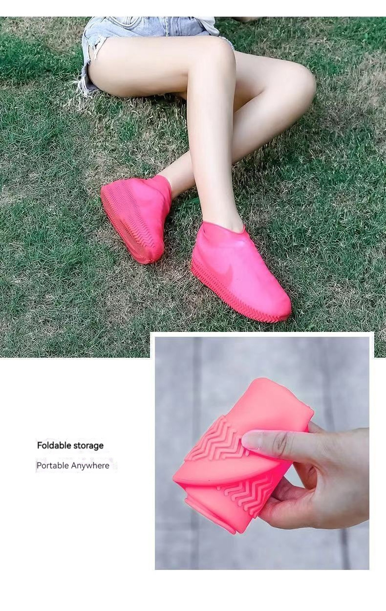 Wholesale Rain Boots Foldable and Wearable Reusable Anti-slip Waterproof Silicone Shoes Cover