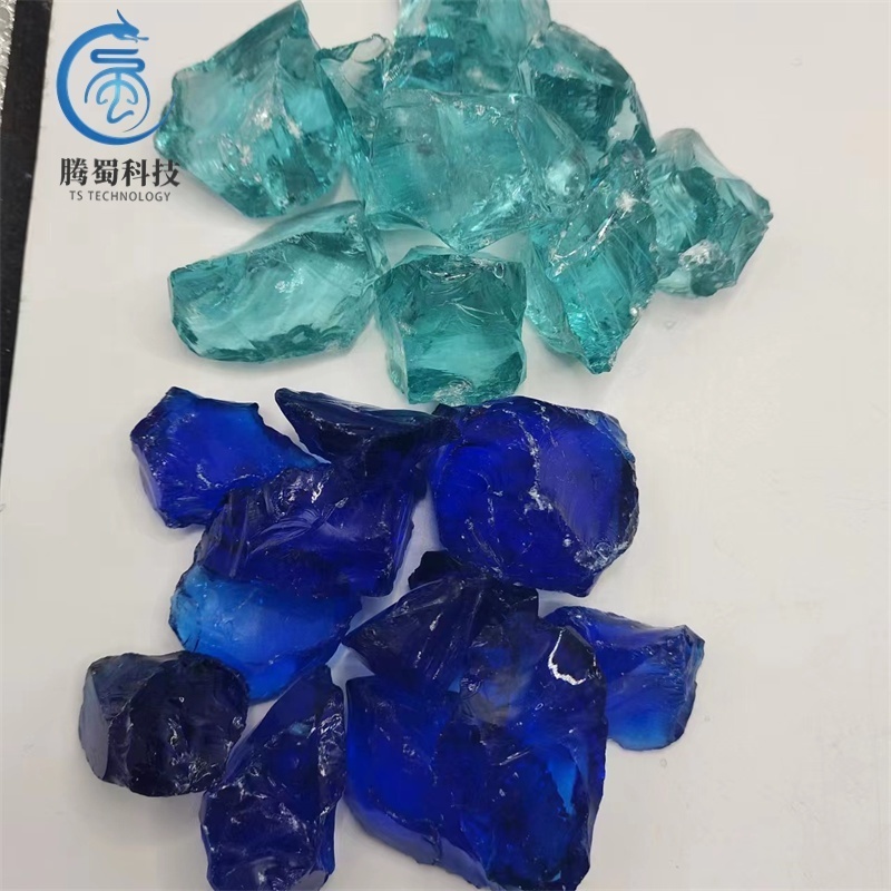 Chinese manufacturers supply colored glass rock fireproof glass rock 2-4mm slag glass rock