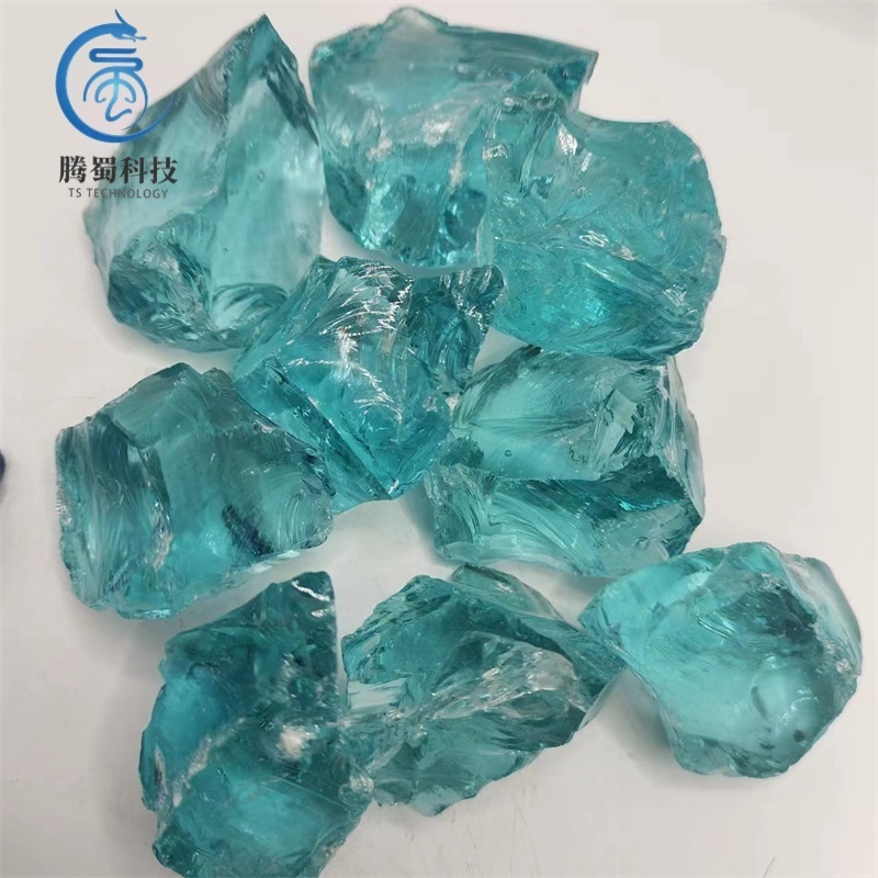 Chinese manufacturers supply colored glass rock fireproof glass rock 2-4mm slag glass rock