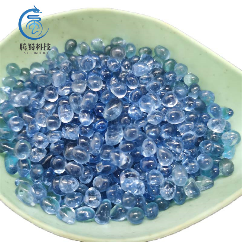 Wholesale coloured  Recycled Broken Scrap Cullet Glass Decoration pebbles rocks for decorate the aquarium