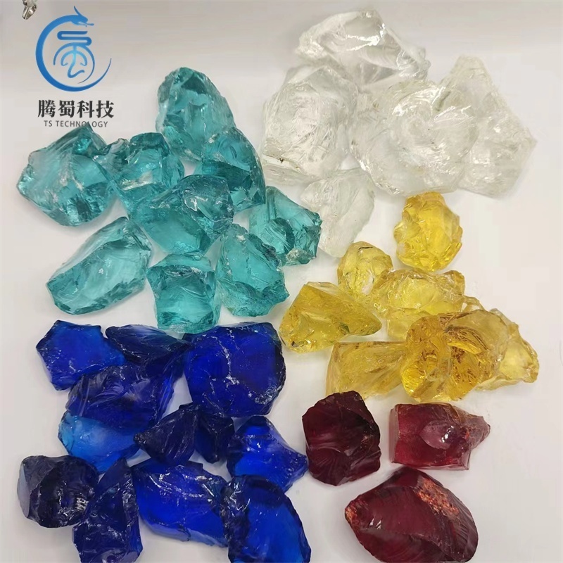 Chinese manufacturers supply colored glass rock fireproof glass rock 2-4mm slag glass rock