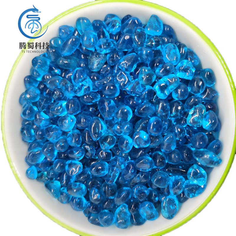 Wholesale coloured  Recycled Broken Scrap Cullet Glass Decoration pebbles rocks for decorate the aquarium